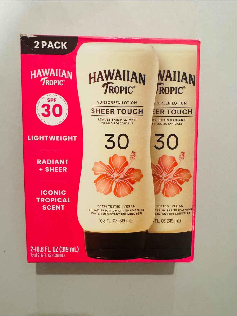 Hawaiian Tropic Sheer Touch Lotion Sunscreen 2 pack